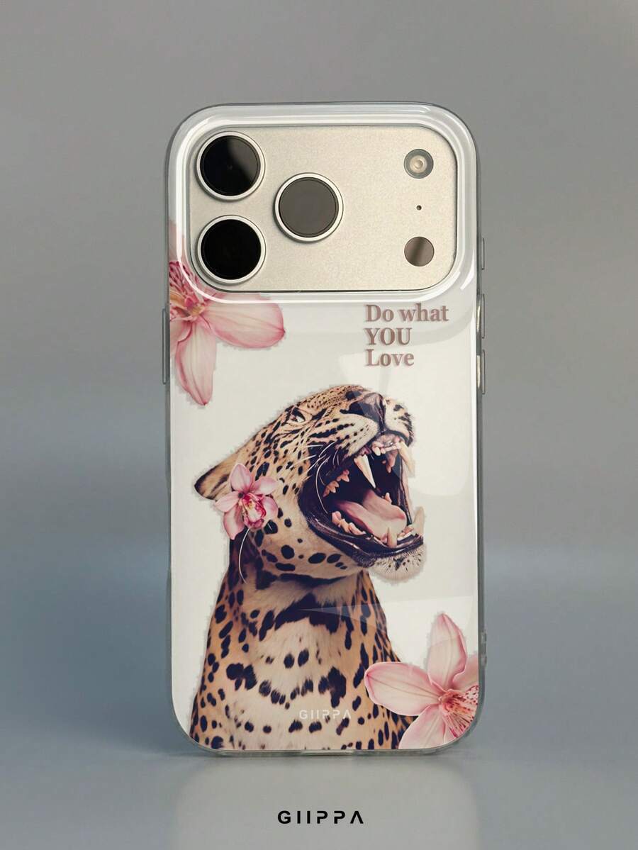 GIIPPA 1 Stück Brüllender Leopard & Hibiskus Blumen Muster Design, Handy 17 Pro Max Handyhülle, kompatibel mit Handy 16 Pro Max, 15 Pro Max, 14 Pro Max, koreanischer Stil High-End Mode & Spaß Handyhülle, kompatibel mit 11/12/13/14/15/16 Pro Max Plus, elegantes Design geeignet für Männer und Frauen, perfektes Geschenk für Freundin zu Weihnachten, Valentinstag, Ostern, Hochzeitssaison und Geburtstag! - Verschiedenfarbig - Übersicht 1