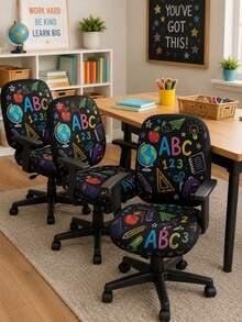 Funda Protectora para Silla Estampado ABC, decoración aula y oficina - Multicolor - Ver 10