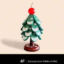 Alas Tahan Panas Pohon Natal, 1 buah Dekorasi Meja Rumah, Alas Panci Anti Panas, Tatakan Gelas & Mangkuk Kayu Solid, Gaya Minimalis Modern - View 9