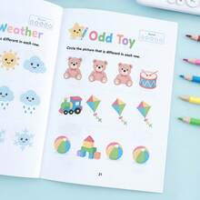 Children's Visual Matching Line Drawing Educational Activity Book Find The Difference Observation Logic Training Picture Book Student Animal Transportation Cartoon Line Drawing Game Workbook Back To School Learning Supplies Holiday Learning Gift - Multicolor - View 9