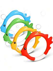 4pcs Colorful Underwater Diving Rings, Fish-Shaped Diving Game Props, Diving Ring Set - Throw, Dive And Retrieve Equipment, Underwater Swimming Pool Game Accessories, Diving Training Practice Throwing Game, Perfect For Swimming Training And Fun Pool Parties, Also Ideal For Gifts, Decorations And Summer Water Games (Adults Only) Summer Pool - Multicolor - View 11