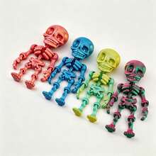 Random Color 1/3/5/10pcs Skull Decor - Colorful Skull Ornaments - Suitable For Halloween Gifts, Home Decor, Car Decor, Collectibles, Home Arrangement, Christmas Gifts, Gift Fillers, Carnival Gifts - Multicolor - View 3