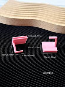 10pcs Japanese Minimalist Style Nail Art Display Stand, Detachable Fake Nail Practice Holder, Non-Magnetic, Connectable Or Single Use Nail Holder - Multicolor - View 11