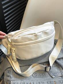 Fashion Women's Crossbody Chest Bag Waist Bag Casual Shoulder Bag - Beige - View 6