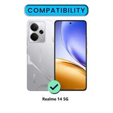 Phone Case For 14 5G / 14T 5G, With Camera Protection, Slim Shockproof Flexible Black Matte Soft Silicone Protective Cover - Black - View 3