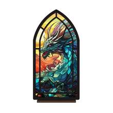 2D Flat Style, 1pc Dragon Shaped Bookend Decor - Gothic Library Sign, With Dragon And Book Spine Design, Suitable As Christmas, Valentine's Day, Thanksgiving Gift For Readers And Fantasy Book Fans, Also As Library Or Desk Decoration (Candle Not Included) - A - View 5