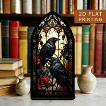 2D Flat - 1pc [Collector's Edition] 2D Flat Fantasy Dragon, Gothic Style Dragon Library Logo, Cozy Shiny Bookshelf Gift, Perfect Gift For Bookworms, Reader Gift, Bookshelf Decor - A - View 8