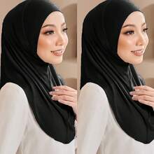 Hijab Muslim Instan Siap Pakai untuk Olahraga Wanita, Nyaman, dan Menyerap Keringat - MultiWarna - View 33