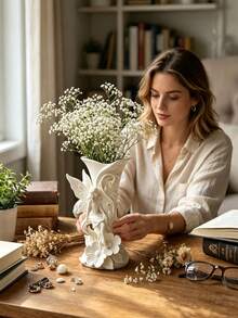 1pc Bohemian Style Flower Fairy Decorative Vase For Fresh/Dried Flowers, Versatile Design Suitable For Multiple Styles, Applicable For Living Room, Dining Table, Office, Coffee Table, Desk And Home Decor. Suitable For: Birthday, Wedding, Christmas, New Year - Multi-style 01 - View 5