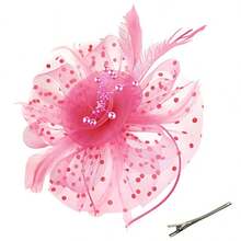1pc Feather Decorated Headpiece, Elegant And Chic, Suitable For Tea Party, Kentucky Derby, Fascinator, Cocktail Party, Wedding, Bride, Etc., Can Be Used As Headband, Women's Headpiece, Girls' Headpiece, Birthday Gift, Mother's Day Gift, Mini Hat, Small Hat, Mini Top Hat, Mini Hat, Etc., Also Suitable For School Supplies, Gifts, Hair Accessories, Fashion, Holiday Dress-Up, Rave Party, Dinner Party, Etc. - Multicolor - View 26
