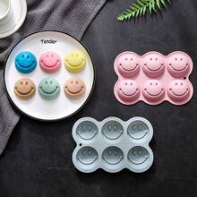 6-Cavity Smiling Face Shaped Silicone Mold, Baking Mold For Cakes, Chocolate, Resin, Candy & Ice Cubes - Multiple Styles - View 1