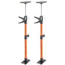 Cabinet Jack Support Pole, 2-Pack, 21.3-60 Inch Steel Telescopic Quick Support Rod, Adjustable 3rd Hand System Up To 154 Lbs Capacity Installing Cabinets, Lifting Drywall, Cargo Bars - Black+Orange + Carbon Steel - View 2