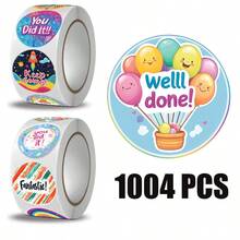 1004pcs/2 Rolls Round Self-Adhesive Envelope Seal Stickers, Scrapbook ...