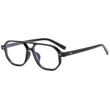 PC 1TR Frame Unisex Oval Fashion Decorative Plano Glasses For Daily Computer Use And Gaming - Black - View 4