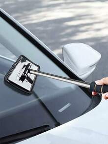 1/3/4PCS Retractable Windshield Cleaning Tool, Telescopic Car Window Cleaner With Washable Microfiber Pads, Interior Glass Cleaning Brush, Streak-Free Auto Windshield Cleaner For Cars, SUVs, Trucks & RVs, Car Cleaning Accessories - Multicolor - View 3