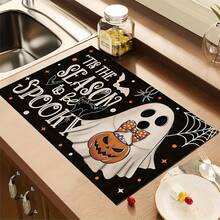 1 pieza Patrón de fantasma lindo de Halloween, protector de estufa plano 2D y alfombrilla de goma antideslizante resistente al calor para estufa, adecuada para estufa de inducción, estufa de vidrio y alfombrilla multifunción antiarañazos, también se puede usar como horno, lavadora, secadora y decoración de cocina, la mejor opción. - Multicolor - Ver 13