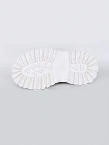 1 Pair New Soft Sole Baby Boots, Spring/Autumn Minimalist Side Zipper Comfortable Girls' Daily Wear Chelsea Ankle Boots - White - View 8