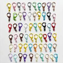 20/32/60pcs Mixed Color Solid Zinc Alloy Lobster Clasp Metal Keychain Hooks, Suitable For DIY Keychains, Backpacks, Wallets And Jewelry - For Secure Connection, Keychain Accessories | Smooth Metal Surface | Durable Zinc Alloy, Lobster Clasp Keychains Combine Practicality And Decorativeness, Often Used As Daily Small Items, Also Can Be Given As Small Gifts - Multicolor - View 4