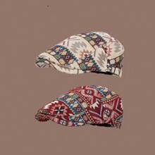 Vintage Retro Beret Hat Women British Style Versatile Forward Cap Reverse Wear Newsboy Cap Print Baseball Cap Men - Forward Cap - View 4