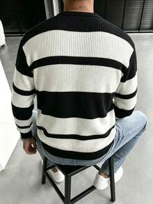 Autumn/Winter Men's Colorblock Casual Sweater, Daily Commute, Sports, Running, Travel, - Apricot - View 3