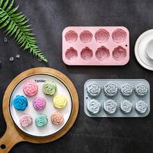 8-Cavity Silicone Molds With 2 Sizes Of Rose Shapes, Molds For Handmade Soap, Cakes & Chocolates - Multiple Styles - View 3