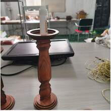1件/3件裝復古棕色木製燭台裝飾套組,木製燭台裝飾品 - B - 查看 11