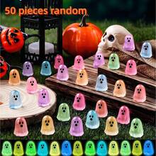 100/50/20/10pcs Glowing Mini Ghost, Halloween Party Fun Decor Gift, Suitable For Theme Party, DIY Party Decoration Accessories, Tabletop Decor, Garden Decor - Multicolor - View 12