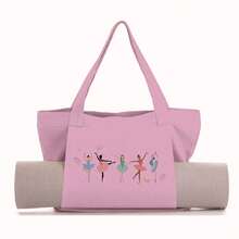 Yoga Mat Canvas Storage Bag, Portable Multi-Functional Large Capacity One Shoulder Handbag For Women, Portable Yoga Mat Storage Bag, Outdoor Camping Blanket Tote Bag, Travel Large Capacity Toiletry Storage Bag - Multicolor - View 3