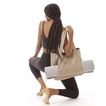 Yoga Mat Canvas Storage Bag, Portable Multi-Functional Large Capacity One Shoulder Handbag For Women, Portable Yoga Mat Storage Bag, Outdoor Camping Blanket Tote Bag, Travel Large Capacity Toiletry Storage Bag - Multicolor - View 7