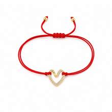1pc Simple Fashion Heart Pendant Colorful Adjustable Rope For Women - Heart - View 4