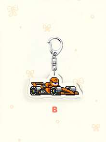 1pc/7pcs Cute F1 Racing Meme Acrylic Keychains, Funny Racer Quote Bag Charms, Oscar Piastri Driver Cartoon Pendant, Racing Enthusiast Key Accessories, Perfect Gift For Parents, Graduates, Teachers, Back To School Season - Multicolor - View 3