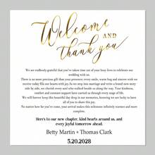 Minimalist Luxury Customized Wedding Thank You Cards, Gold Foil & Black Calligraphy Dual Styles, Personalized Name & Date, Table Decor, Candy Gift Tags, Wedding Photo Props, Suitable For Indoor/Outdoor Weddings, Engagement & Reunion Parties, Customized Personalized Thank You Text - Customized Thank You Cards - View 31