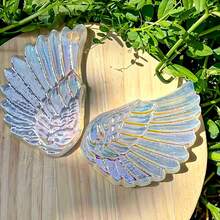1pc Natural Moonstone Wing, Ideal For Home Decor And Unique Gift, Perfect For Collectors, Desk Ornament, Sparkling Surprise, And Great Gift For Valentine's Day And Holidays - Multicolor - View 2