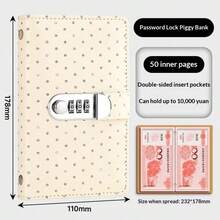 1pc Piggy Bank With Password Lock, 6 Color Options, Transparent Layer For Checking Deposit Amount, Comes With Cute Savings Diary Notebook, Perfect Gift For Friends, Family Or Girlfriend - Compact & Portable, Large Capacity, Multi-Pocket Retro Style Long Wallet, Suitable For Daily Use, Can Be Used As A Coin Purse - A - View 15