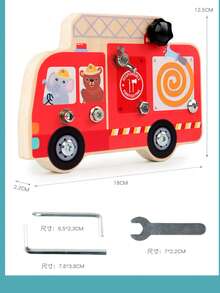Juego de herramientas de destornillador, herramientas de reparación de hardware, juguete educativo de desmontaje y montaje para niños, desarrollo de habilidades motoras finas - Rojo - Ver 4