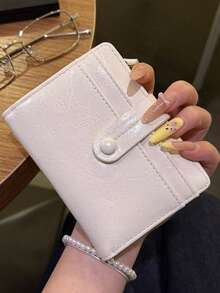 Japanischer & Koreanischer Stil Nischen Design INS Mode Exquisite kleine Geldbörse Münzbeutel minimalistische tragbare Aufbewahrungstasche hochattraktiver Kartenhalter - Weiss - Übersicht 6