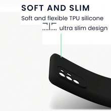 Phone Case For A94 5G, With Camera Protection, Slim Shockproof Flexible Black Matte Soft Silicone Protective Cover - Black - View 5