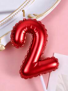 1件紅色花卉裝飾生日蠟燭，手繪生日數字0-9生日蠟燭，生日蛋糕裝飾，生日派對裝飾，適用於生日、週年紀念、性別揭曉派對、單身女派對、畢業典禮 - 紅色花卉 - 查看 12