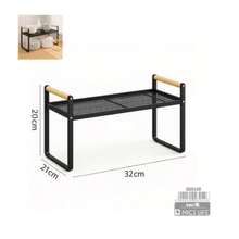 Rack 71*34*160cm 5-Tier No-Assembly Foldable Metal Storage Shelf With Lockable Casters, Multi-Purpose Organizer For Microwave, Tableware & Household Supplies - Multicolor - View 10