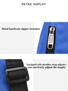 1pc Multicolor Waterproof Waist Bag, Adjustable Shoulder Strap Crossbody Chest Bag, Fashion Casual Style, Suitable For Travel, Cycling, Hiking And Daily Use - Multicolor - View 4