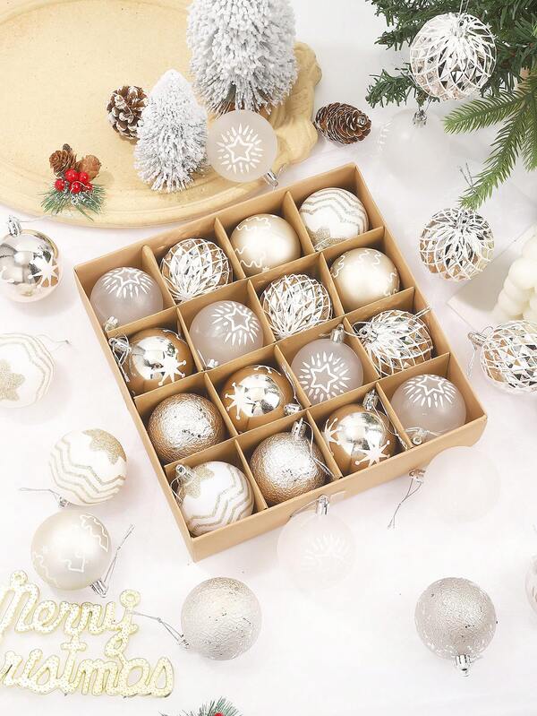 42/50/16pcs Bola Dekorasi Natal, Ornamen Gantung Manusia Kue Jahe, Bola Berwarna, Bola Dekorasi Pesta Natal, Bola Dekoratif Gantung, Bola Plastik, Cocok Untuk Dekorasi Penataan Pohon Natal, Dekorasi Rumah, Dekorasi Kamar, Dekorasi Natal, Dekorasi Pesta Festival, Perlengkapan Pesta Natal, Ornamen Gantung Liburan Bertema Natal, Hadiah Pesta, Set Kotak Hadiah Natal, Selamat Tahun Baru, Hadiah Natal, Dekorasi Natal, Perlengkapan Pesta Acara, Hadiah Untuk Teman Dan Keluarga