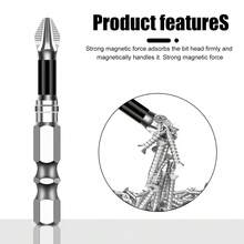 9pcs Impact-Resistant Non-Slip Screwdriver Bit Set, High Impact Resistance Anti-Breakage, Textured Non-Slip Design Ensures Firm Grip, Wear-Resistant And Durable, Suitable For Home Repair, Electronic Products And Furniture Assembly - Multiple Styles - View 8