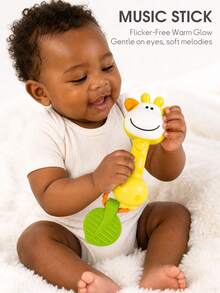 Infant Teething Rattle Toy, Glowing Musical Rhythm Stick Suitable For Newborns - Multicolor - View 2