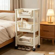 3-Tier Rolling Gap Storage Rack, Multi-Layer Movable Floor Stand For Toys And Books, Home Use - View 3