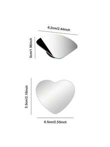2pcs Rearview Mirror Blind Spot Mirror, Adjustable Vision, Heart, Fan, Round Shapes, Car Decorative Mirror - Multicolor - View 9