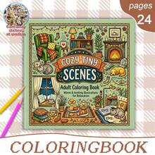 Cozy Miniature Models: 24-Page Comfortable Student Coloring Book, Simple And Relaxing, Adult Coloring Book, Birthday Gift For Boys, Anniversary, Back-To-School Season, Holiday Gift, Includes Random Stickers. - TL-750 - View 9