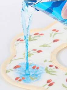 Baby Gauze & Bean Fleece Petal Design Bib, Pure Cotton Drool Bib For Newborns - Multicolor - View 9