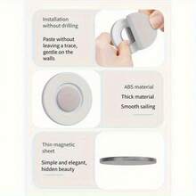 Magnetic Remote Wall Holder, Punch-Free Self-Adhesive Magnet Rack, Reusable No-Damage Minimalist White Organizer, Storage For TV AC Remotes, Wall Tidy Decor For Bedroom Living Room Office, Practical Household Storage Gift - Multicolor - View 6