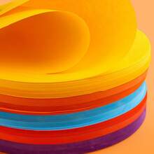 1 Pack, 10 Colors, 100 Sheets Round Colored Cardstock Thick Cut Stack Paper, DIY Handcraft Material For Art Greeting Cards, Gift Tags, Handwritten Posters, Labels; Ideal Holiday Decor, School Stationery & Back-To-School Supplies - Round - View 8