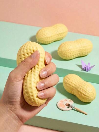 Squeeze Peanut Shaped Silicone Stress Relief Toy, The Small Holes On The Product Are Due To The Manufacturing Process, Not Defects (Please Check Size Chart First, Packaging Style Is Random)
